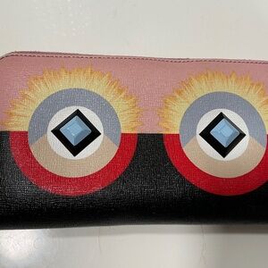 Fendi monster zippy wallet